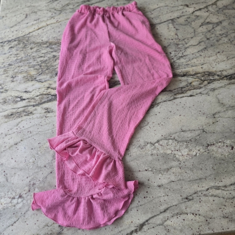 Urban Outfitters hot pink Ruffle Hem Pants‎ size xs nwt